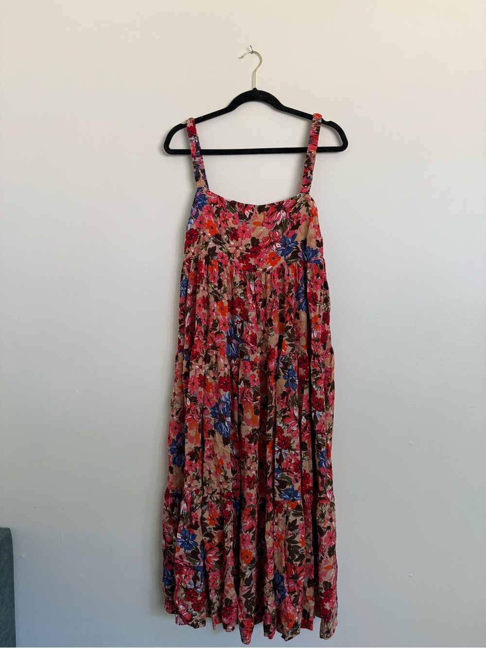 Petal & Pup Floral Maxi Dress in Pink, Blue and Tan